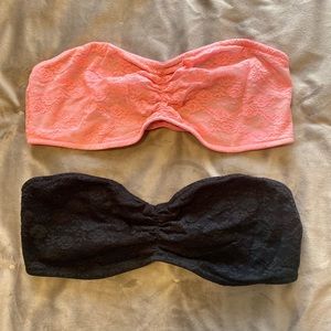 PINK Victoria's Secret Intimates & Sleepwear - VICTORIA’S SECRET | set of two lace bandeau bras PINK Victoria's Secret Intimates & Sleepwear - VICTORIA’S SECRET | set of two lace bandeau bras
